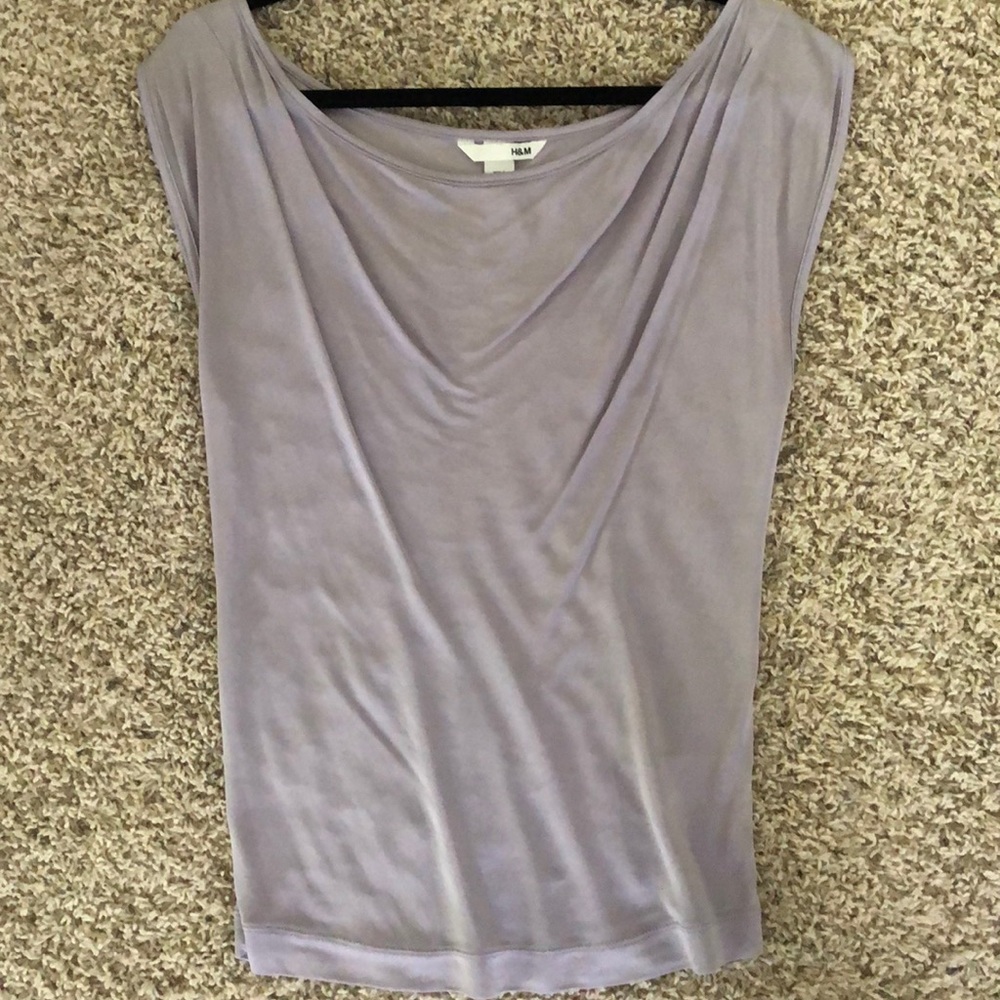 Lavender short sleeve blouse size S
